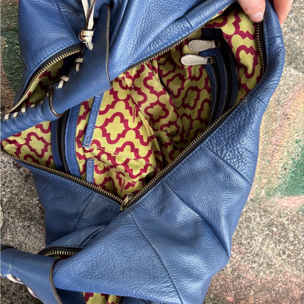 Blue Leather Women's Bag